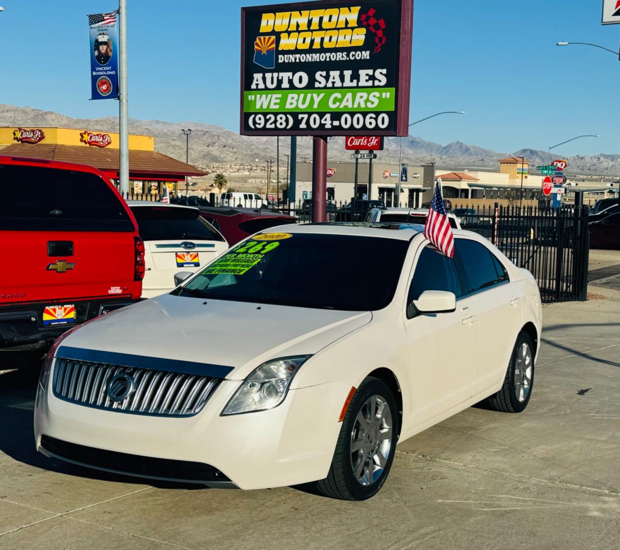 2010 White Mercury Milan , located at 2190 Hwy 95, Bullhead City, AZ, 86442, (928) 704-0060, 0.000000, 0.000000 - 2010 mercury Milan 80k miles . Moonroof automatic 2.5 4 cyl . Power windows locks cold ac . Free warranty - Photo#2